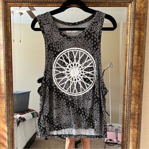 Soul Cycle Floral Wheel Tank Top